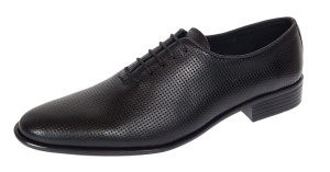 Pantofi barbati eleganti din piele naturala - Model Office Negru Matritat GKR35NPF - Img 6