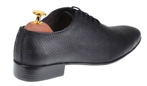 Pantofi barbati eleganti din piele naturala negri, SCORPION, 024CROCOMIC - Img 2