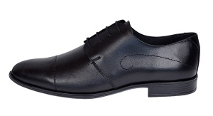 Pantofi barbati eleganti din piele naturala Negru 588N - Img 5