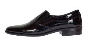 Pantofi barbati eleganti din piele naturala Negru Lac - Model fara siret Mateo - Img 8
