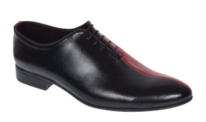 Pantofi barbati elleganti din piele naturala - Negru si Rosu MOD1NR - Img 5