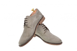 Pantofi barbati gri, casual - eleganti din piele naturala intoarsa - CARLO - Img 5