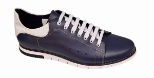 Pantofi barbati sport bleumarin inchis din piele naturala GKR111BLU - Img 3
