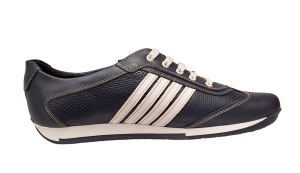 Pantofi barbati sport din piele naturala , Bleumarin, Alb - GKR93BLM - Img 4
