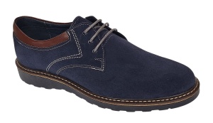 Pantofi barbati sport din piele naturala intoarsa Bleumarin Antilopa GKR130BL - Img 2