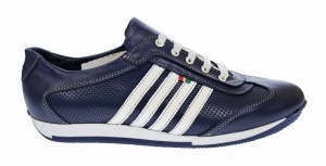 Pantofi barbati sport din piele naturala - Model bleumarin 1053BLA - Img 6