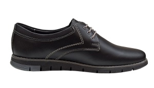 Pantofi barbati sport din piele naturala, negru, GKR57N - Img 4