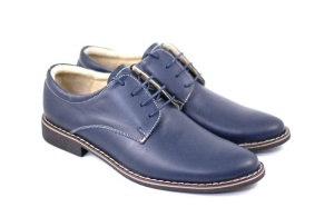 Pantofi bleumarin barbati casual - eleganti din piele naturala Dark Blue