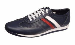 Pantofi casual barbati din piele naturala Bleumarin 102BLU - Img 8