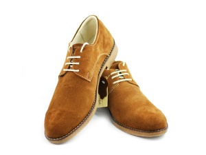 Pantofi casual barbati din piele naturala intoarsa maro 855 Camel - Img 4