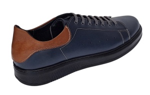 Pantofi casual barbati din piele naturala - Model Cairo Bleumarin 23XBL - Img 4