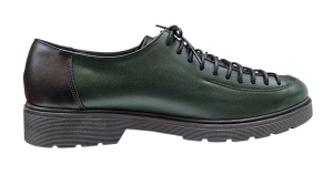 Pantofi casual dama din piele naturala - Model Verde cu Negru PDGINAV - Img 5