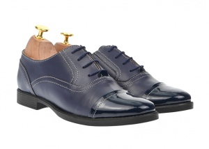 Pantofi dama bleumarin casual din piele naturala - P293BL - Img 3
