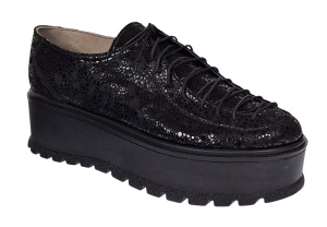 Pantofi dama casual cu platforme de 5 cm - Model Negru TCC4N - Img 1