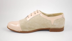 Pantofi dama casual din piele naturala BEJ - RUT2LACBEJ - Img 5