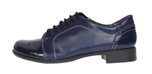 Pantofi dama casual din piele naturala box lac Bleumarin P53LACBL - Img 8