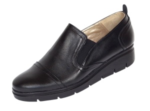 Pantofi dama casual din piele naturala cu platforme de 3cm - Model P39N - Img 2