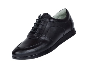 Pantofi dama casual din piele naturala de culoare neagra ADISN - Img 7