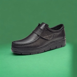 Pantofi dama casual din piele naturala negru box SCAI GKR33N - Img 4
