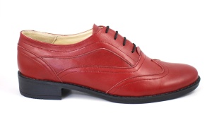 Pantofi dama, casual, din piele naturala - P29ROSU - Img 4