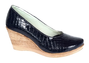 Pantofi dama casual din piele naturala platforme de 7 cm Mara Negru - P3550NCR
