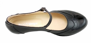 Pantofi dama comozi si eleganti, din piele naturala BOX si LAC, cu toc de 5 sau de 7 cm, P104NL5 - Img 5