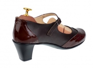 Pantofi dama comozi si eleganti, din piele naturala maro, P104MMLAC - Img 4