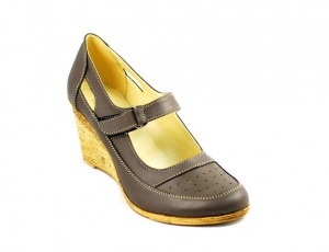 Pantofi dama cu platforma din piele naturala - Foarte comozi P9154G - Img 4