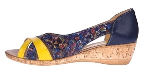 Pantofi dama decupati cu platforme lucrati din piele naturala S306BLG - Img 2