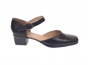 Pantofi dama decupati din piele naturala, Negru - S1NBOX