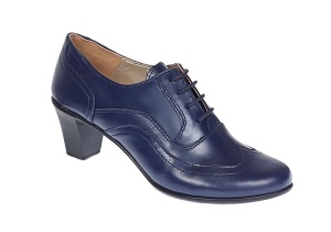 Pantofi dama din piele naturala box Bleumarin LP17BL - Marimea 40