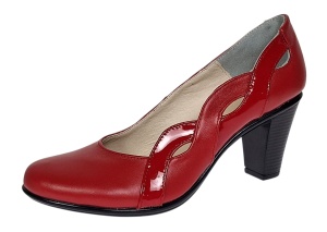 Pantofi dama din piele naturala cu toc de 7cm - Model Katty Negru P134233 - Img 2