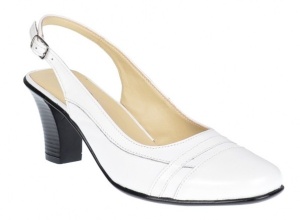 Pantofi dama eleganti decupati din piele naturala cu toc de 7cm si varf lac - S301AA