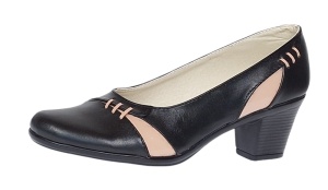 Pantofi dama eleganti din piele naturala - Mara Negru Nud P36NND - Img 3