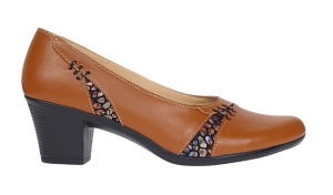 Pantofi dama eleganti din piele naturala Maro cu toc de 6cm P36CON - Img 5