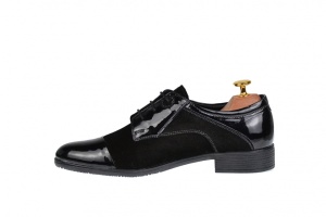 Pantofi dama negri casual din piele naturala lac+velur ROV650LACVELN - Img 3