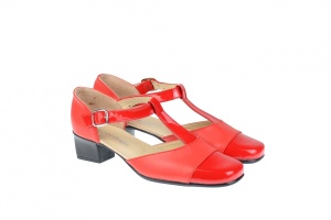 Pantofi dama piele naturala cu varf lacuit - eleganti S1RR - Img 2