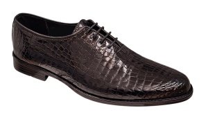 Pantofi eleganti barbati din piele naturala croco lac - Model Donato Negru - Img 9