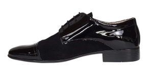 Pantofi eleganti barbati din piele naturala intoarsa cu varf lacuit - Enzo - Img 6