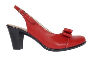 Pantofi eleganti dama decupati din piele naturala - Model Mara Rosu Box - Img 2