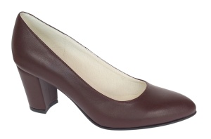Pantofi eleganti dama din piele naturala box, toc 7 cm - Model Selena NA87BORDOP - Img 7