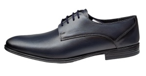 Pantofi perfecti pentru barbati eleganti, incaltaminte romaneasca din piele naturala, Bleumarin, 998BLM - Img 2
