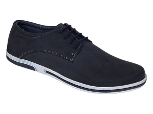 Pantofi sport barbati din piele naturala bufo Bleumarin Inchis TENBUFBLC - Img 5
