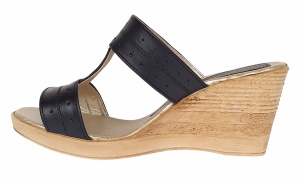 Papuci dama din piele naturala cu platforme de 7cm Negru PAP300NBOX - Img 6