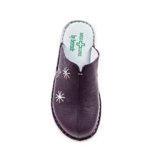 Saboti medicali femei, din piele naturala box, Med-Line BR298VIOLET - Img 3
