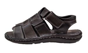 Sandale barbati casual din piele naturala - Model Negru GKR47N - Img 6