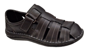 Sandale barbati casual din piele naturala Negru GKR73N - Img 10