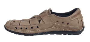 Sandale barbati casual din piele naturala Ultra Confort Nisip SCV1SP - Img 6