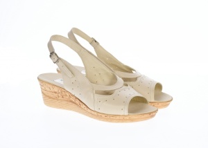 Sandale dama casual din piele naturala bej S14BEJ