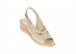 Sandale dama casual din piele naturala bej S14BEJ - Img 2